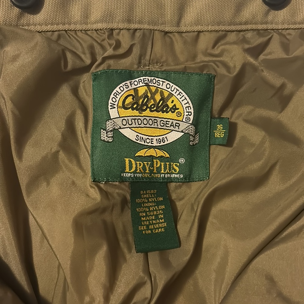 NWOT men’s Cabellas Dry-Plus Outdoor Gear sz 36R - Picture 4 of 5